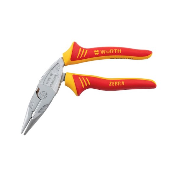 VDE snipe nose pliers, angled - SNPNOSEPLRS-VDE-ERGO-ANGLD-L210MM