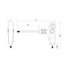 T-handle 2C hex key with ball head with side drive - SCRDRIV-HNDL-T-HEXSKT-BALLHD-6X185