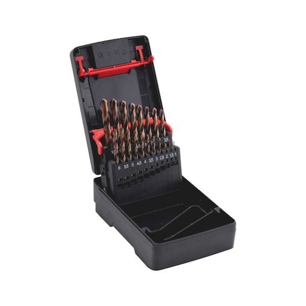 Picture for category Tw. drill bit HSCo DIN338 BRZ spread 19 pcs Sysko