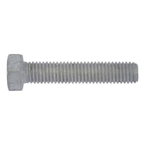 Hexagonal bolt with thread up to head - SCR-HEX-ISO4017-8.8U-(HDG)-WS24-M16X60