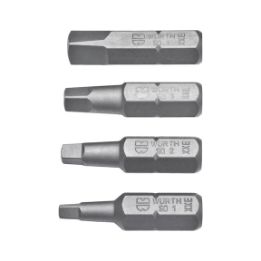 Square bit assortment, 4 pcs. - BIT-SAFE-SORT-4PT-(SZ1-4)-4PCS