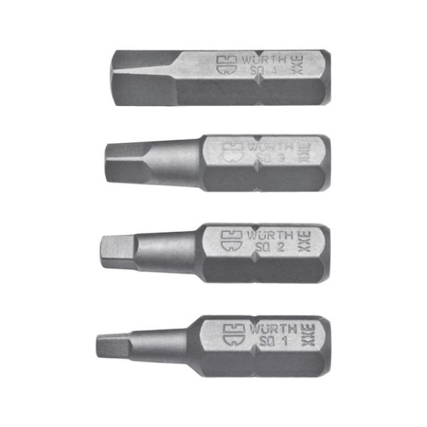 Square bit assortment, 4 pcs. - BIT-SAFE-SORT-4PT-(SZ1-4)-4PCS