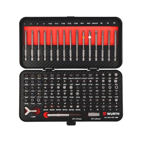 Bit assortment 105 pieces with insert in attractive carbon finish - BIT-SAFE-SORT-METBOX-105PCS
