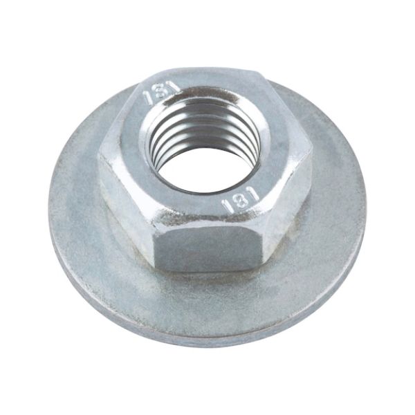 Nut with spring lock washer - NUT-HEX-SPGWSH-WS13-(A2K)-M8