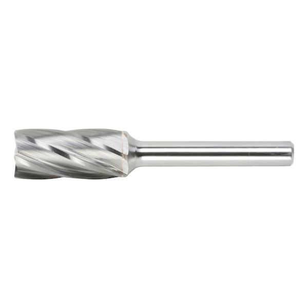 Tungsten carbide bur with aluminium teeth - MILBIT-CYL-TC-ZYAS-ALU-D12-WL25MM