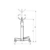 Hydraulic transmission jack with rotary valve for regulating the lowering speed - TRANSMISSJACK-GREY-500KG