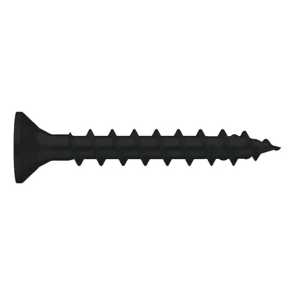 ASSY<SUP>®</SUP> 4 CS BLACK fittings screw Zinc-nickel-plated black full thread countersunk head - SCR-CS-WO-RW20-(P2R)-4X25/21