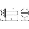 Slotted round head screw W-0231, steel 4.8, zinc-plated, with slot - SCR-MHD-4.8-SL-(A2K)-M8X20