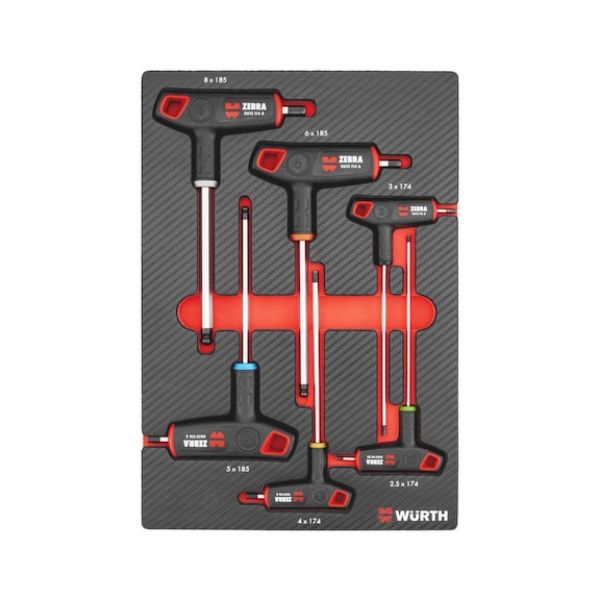 System assortment 4.4.1, t-handle screwdriver, hexagon socket - SCRDRIV-HNDL-T-SET-2C-HEXSKT-4.4.1-6PCS