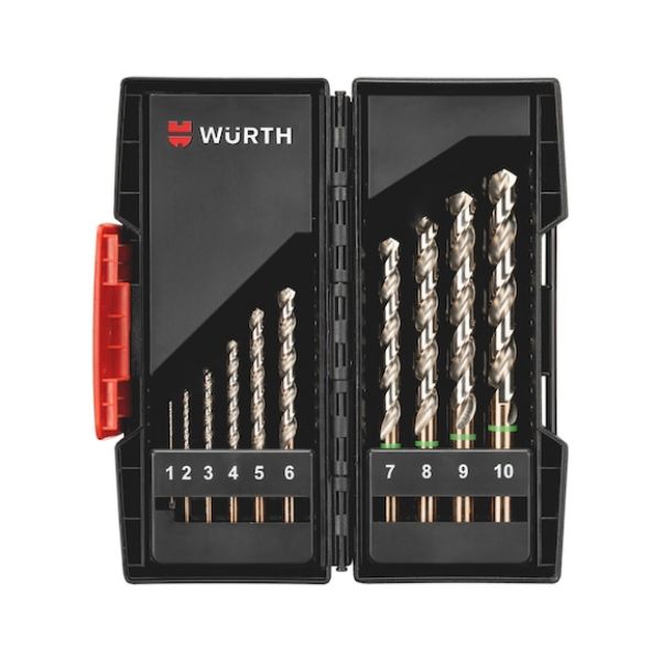 HSCo DIN 338 type RN OXID twist drill bit, 10 pieces Limited edition - DRL-MET-SORT-DIN338-HSCO-OX-(D1-10)-1,0