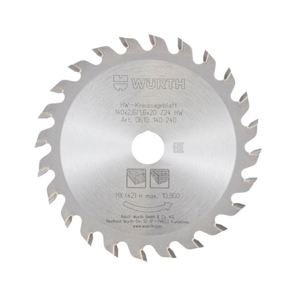 Hand-held circular saw blade - CRCLSAWBLDE-WO-TC-AT-160X24X20