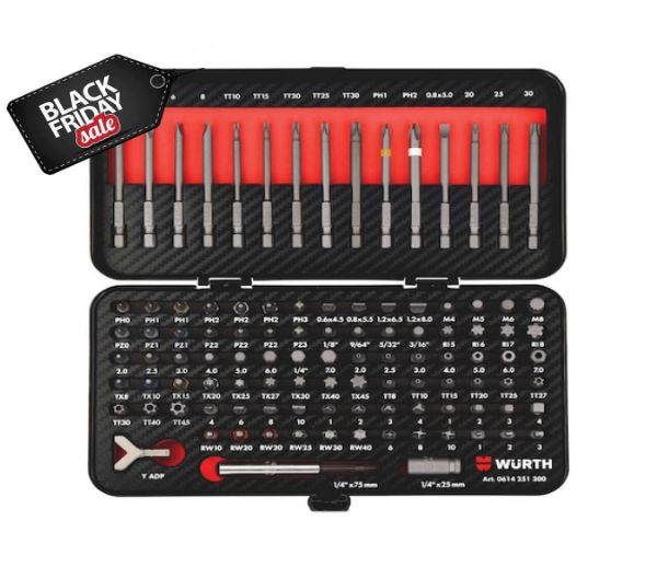 Picture of Bit assortment 105 pieces with insert in attractive carbon finish