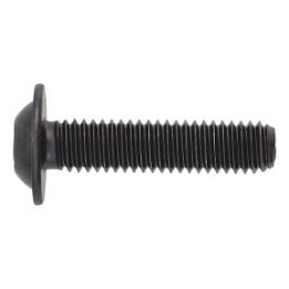 Screw with flattened half round head with collar and hexagon socket ISO 7380-2, steel 10.9, plain - SCR-COL-ISO7380/2-010.9-HS4-M6X20