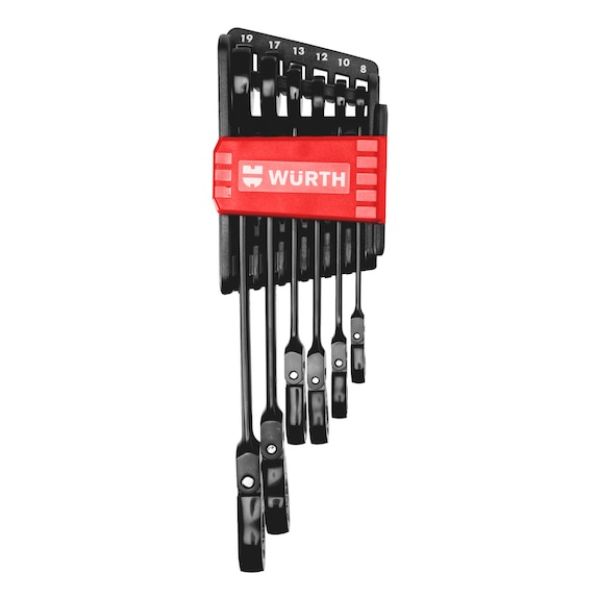Limited edition, flexible ratchet combination wrench assortment 6 pieces - RTCHCOMBIWRNCH-SORT-FLEXIBLE-LE-6PCS