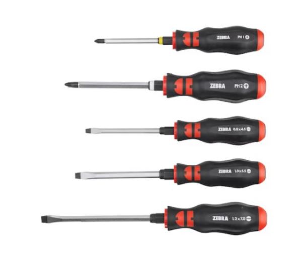 Picture of Limited edition PH/SZ screwdriver set 5 pieces with hex bolster, striking cap and hexagon blade